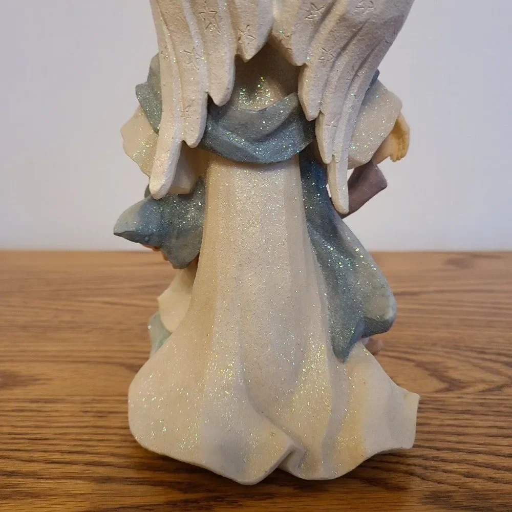 Karen Hahn Angel With Kids Figurine Foundations by Karen Hahn Enesco Group VTG